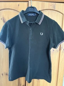 Ladies Fred Perry Dark Olive Polo T Shirt Size 12 - Picture 1 of 1