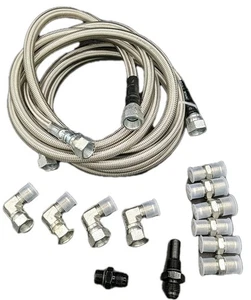 6AN 70" Transmission Cooler Lines Kit Compatible with Transmission TR6060 C5 C6 - Foto 1 di 5