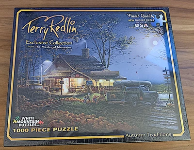 White Mountain Puzzle "Autumn Traditions" Terry Redlin Exclusive New, Sealed - Image 1 of 4