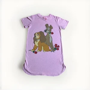 Vtg Rare Lady and the Tramp 90s Nightgown Dress Kids Medium Disney 90s Cute - Picture 1 of 15