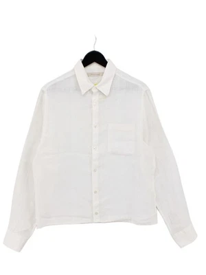 John Rocha Women's Shirt M White 100% Linen Long Sleeve Collared Basic - Image 1 of 4