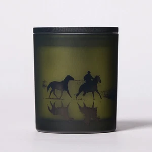 Iverness Vetiver Eukalyptus Zeder Soja Mischung GRÜN Froste Glas Glas 10 Unzen Große - Bild 1 von 15