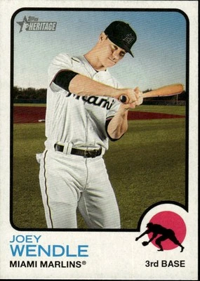 2022 Topps Heritage #198 Joey Wendle Miami Marlins - Image 1 of 2