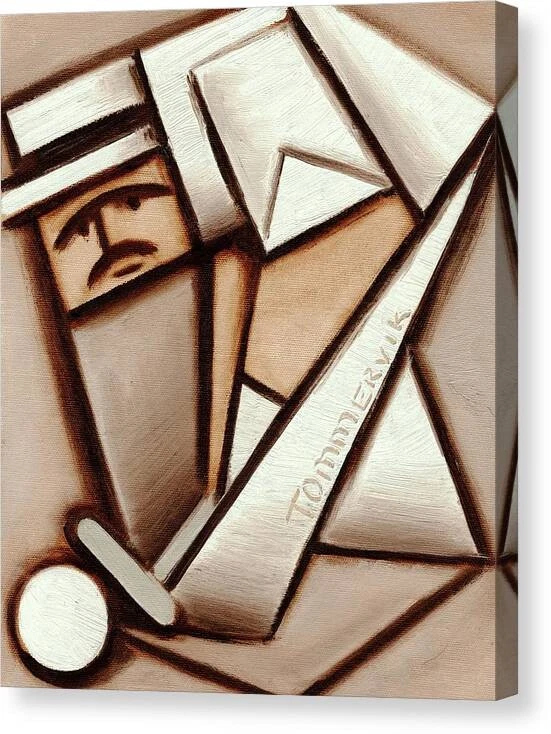 Arte de pared de golf Golf Putting | Impresión en lienzo de 11,5" x 14" de Tommervik | Idea de regalo Foto 1 de 3