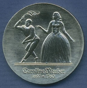 DDR 5 Mark 1985 Caroline Neuber, J 1604 vz/st (m2925) - Bild 1 von 2