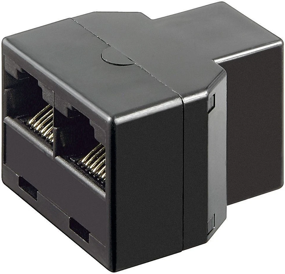 RJ45 Y Adapter Netzwerk Splitter Doppler Cat5 Cat6 Lan Kabel Verteiler Ethernet - Bild 1 von 4