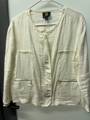 Top de lino Adrienne Vittadini para dama - talla L Foto 1 de 3