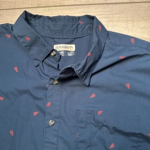 Magellan Outdoors Blue Classic Fit Lobster Summerville Mens L Button Up Shirt - Picture 1 of 7