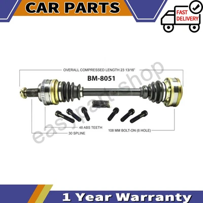 TrakMotive Rear Right CV Joint Axle For BMW M3 1995 1996 1997 1998 1999 - Image 1 of 3