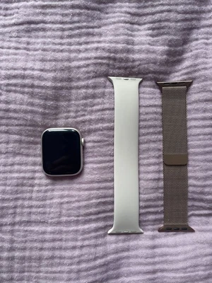 APPLE WATCH Series 8 45mm Starlight with TWO straps; GREAT condition - Image 1 of 2