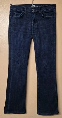 7 For All Mankind Jeans Blue Denim High Waist Stretch Bootcut W27 L28 Size 25 - Image 1 of 4