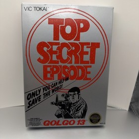 Golgo 13 Top Secret Episode Nintendo NES Box And Manual! Excellent Shape!!