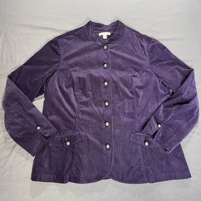 Coldwater Creek фиолетовый вельвет резинке куртка женщин размер W20 - на пуговицах - Изображение 1 из 4