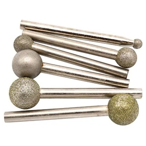 6-50mm Ball Round Diamond Burr Rotary Grinding Drill Bit 6/8mm Shank Coarse&Fine - Picture 1 of 9