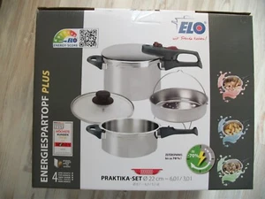 ELO Schnellkochtopf Plus Praktika Set 6,0L+3,0L Energiespartopf,7-teilig - Bild 1 von 1