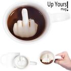 300ML White Middle Finger Cup Drink ware Up Yours Mug Funny Water Cup  Party