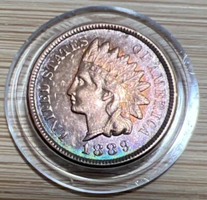 1889 Indian Head Cent - GEM getönt - RB - Bild 1 von 6