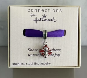Verbindungen von Hallmark Edelstahl Baumeln Geschenkbox mit Schleife Charm Perle - Bild 1 von 9