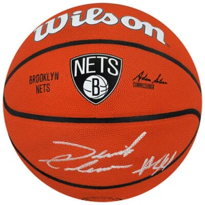 Derrick Coleman Signed Brooklyn Nets Logo Wilson NBA Basketball - (SCHWARTZ COA) - Picture 1 of 1