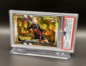 Max Verstappen PSA 10 Portrait 2021 Topps Chrome F1 Gold /50 Sapphire #142 - Picture 1 of 5