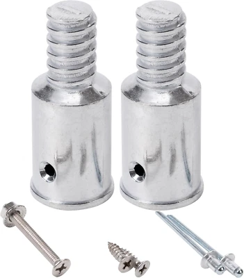 EESC2Y (2-Pack) 1" Threaded Tips Replacement for Extension Poles Repairing, Push Broom