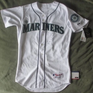 CANO SHOW !! Robinson Cano signiert SEATTLE MARINERS Majestic Authentic Jersery PSA - Bild 1 von 2