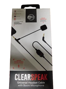 MEE Audio ClearSpeak BLACK Universal Headset Cable with Boom Microphone - Bild 1 von 2