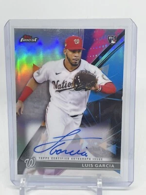 2021 Topps Finest Luis Garcia Rookie On Card Auto Silver Nationals (C381) - Image 1 of 4