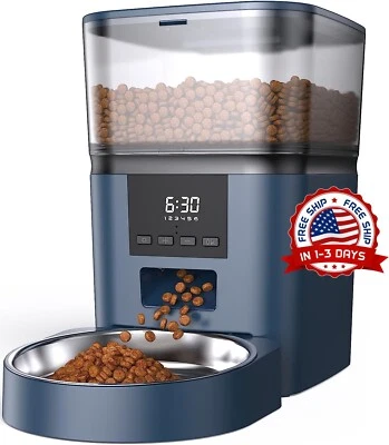 Dispensador de comida para perros gatos automático accesorios mascotas comedero Foto 1 de 4