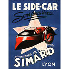 Giraud-Rivoire Simard Motorcycle Sidecar Advert XL Wall Art Canvas Print