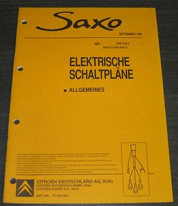 Werkstatthandbuch Elektrik Citroen Saxo elektrische Schaltpläne Allgemeines!! - Imagen 1 de 1