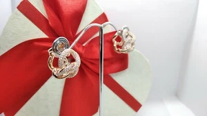 Pendientes Plata Mujer Bordillo Circonitas Blancas Auburn MM 20 Novedad - Imagen 1 de 5