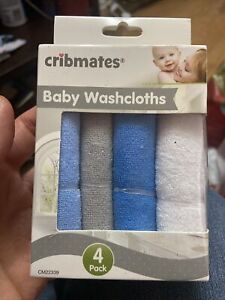 4-PACK  New in box Cribmates Baby Washcloths bath cloth