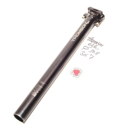 Tija de sillín Thomson Elite 30,8 x 367 negra SP-E131 retroceso cero Foto 1 de 4