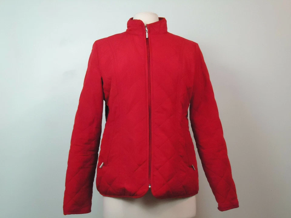 Женская стеганая куртка на молнии Jane Ashley Цвет красный Размер M - Изображение 1 из 4