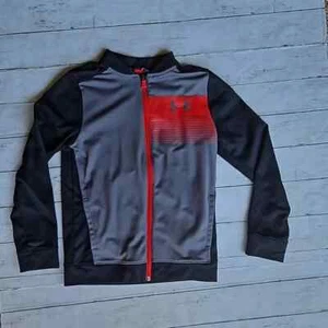 Under Armour Black, Grey and Red Zip Up Kids Size Large - Picture 1 of 5