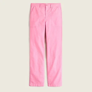 NWT $89 J.Crew Women's sz 16 TALL Foundry Cotton Pants Brilliant Azalea Pink - Picture 1 of 3