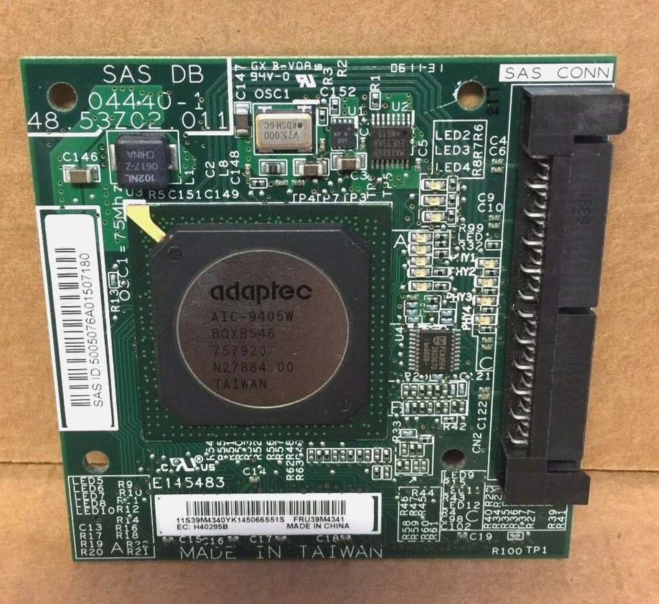 IBM SAS SATA DAUGHTER Controller Card X306M 206M  XSERVER 39M4341  - Image 1 of 3