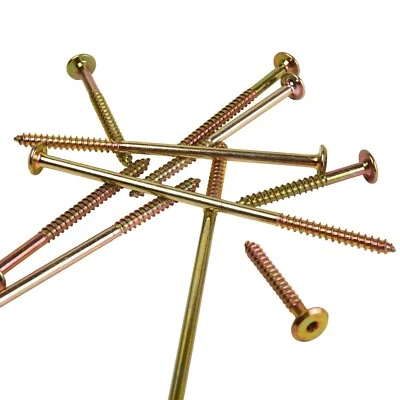 Stahl Premium Möbel Sechskant Flachkopf Verbinder Verbindungsschrauben Holz Holz  - Bild 1 von 4