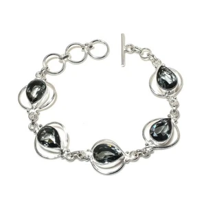 Gray Alexandrite Gemstone Handmade 925 Sterling Silver Jewelry Bracelet Sz 7-8" - Picture 1 of 1