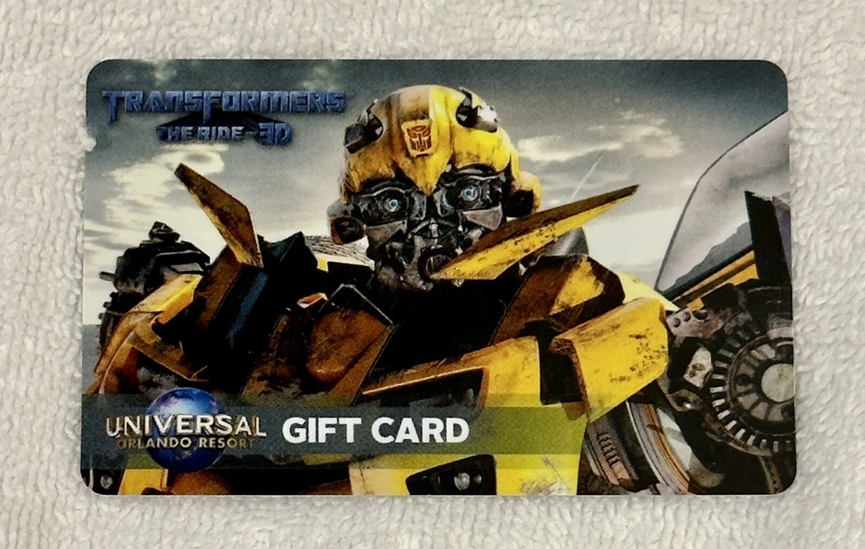 Universal Studios Transformers The Ride GIFT CARD, Yellow - Image 1 of 1