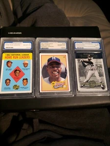 RARE HANK AARON (3) CARD LOT GRADED!! - Picture 1 of 7