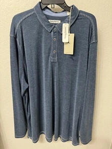 Tommy Bahama Men’s Paradise Cove Polo LS BT Sz 3XLT Caspian Sea NWT $118 - Picture 1 of 6
