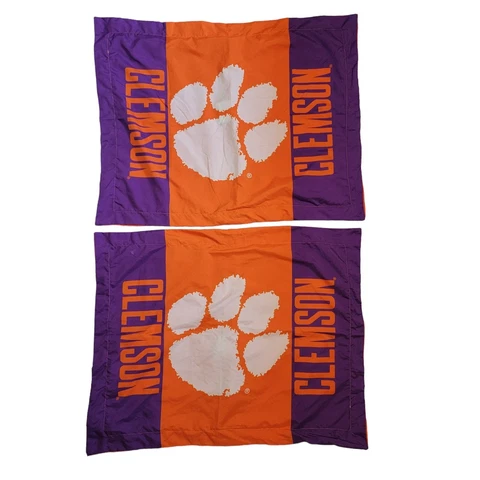 Clemson Tigers Pillowcase Set of 2 Standard Orange Purple South Carolina Bedding Cover