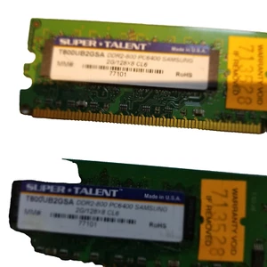 2GB DDR2-800 DIMM Super Talent T800UB2GSA Desktop Memory RAM - Picture 1 of 4