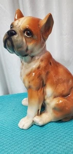 Statuina cane boxer ceramica Danari vintage Dana CR-013 - 12 1/2" alta bellissima** - Foto 1 di 14