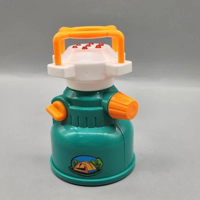 Детская игрушка кемпинг фонарь светодиодный свет зеленый белый оранжевый пластиковый на батарейках - Изображение 1 из 4