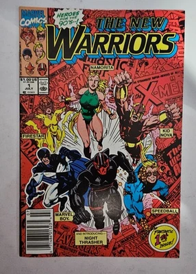 NM The New Warriors 1 Marvel Comics 1990 Newsstand Variant Firestar - Image 1 of 4