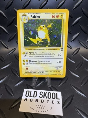Pokemon WOTC Base Set 2 ~ Raichu Holo Rare 16/130 ~ LP+/NM - Image 1 of 3