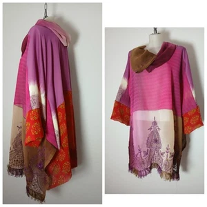 NEU Handmade Boho Kimono Top - One Size, Upcycling bestickt, Bohemian Style - Bild 1 von 12